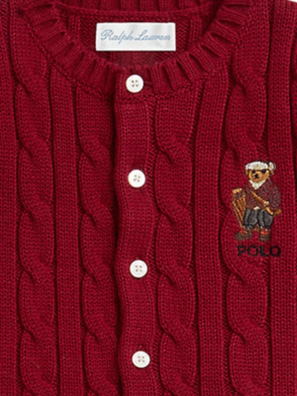 Ralph Lauren Baby Boys Polo Bear 100% Cotton Cardigan & Pants & My First Steiff